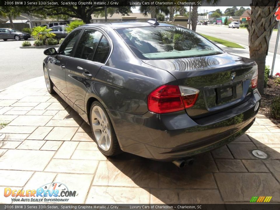 2006 BMW 3 Series 330i Sedan Sparkling Graphite Metallic / Grey Photo #16