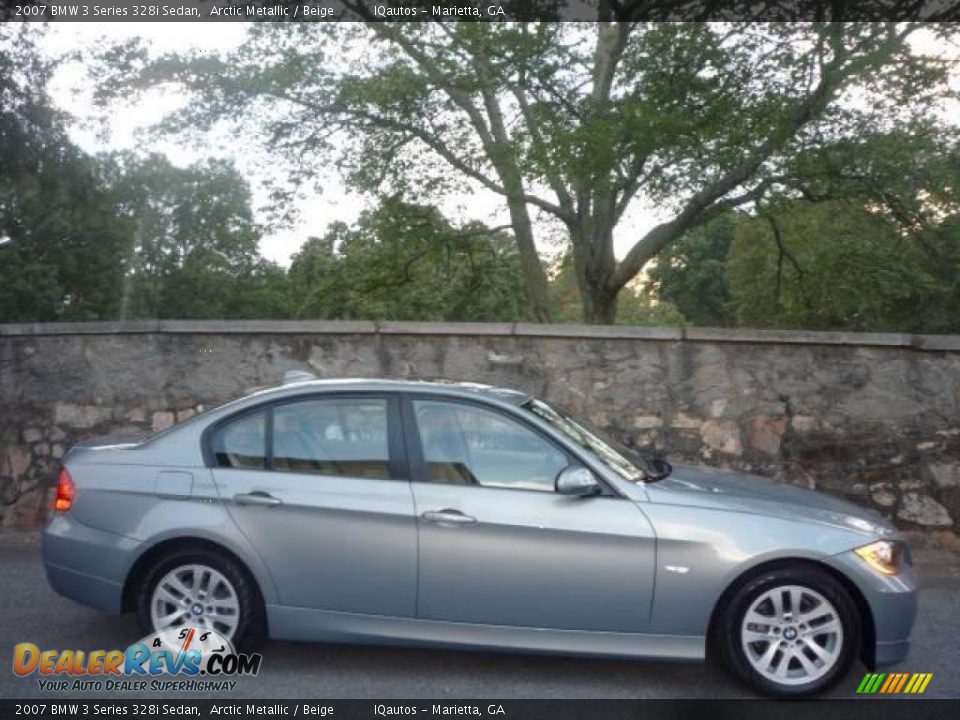 2007 BMW 3 Series 328i Sedan Arctic Metallic / Beige Photo #2