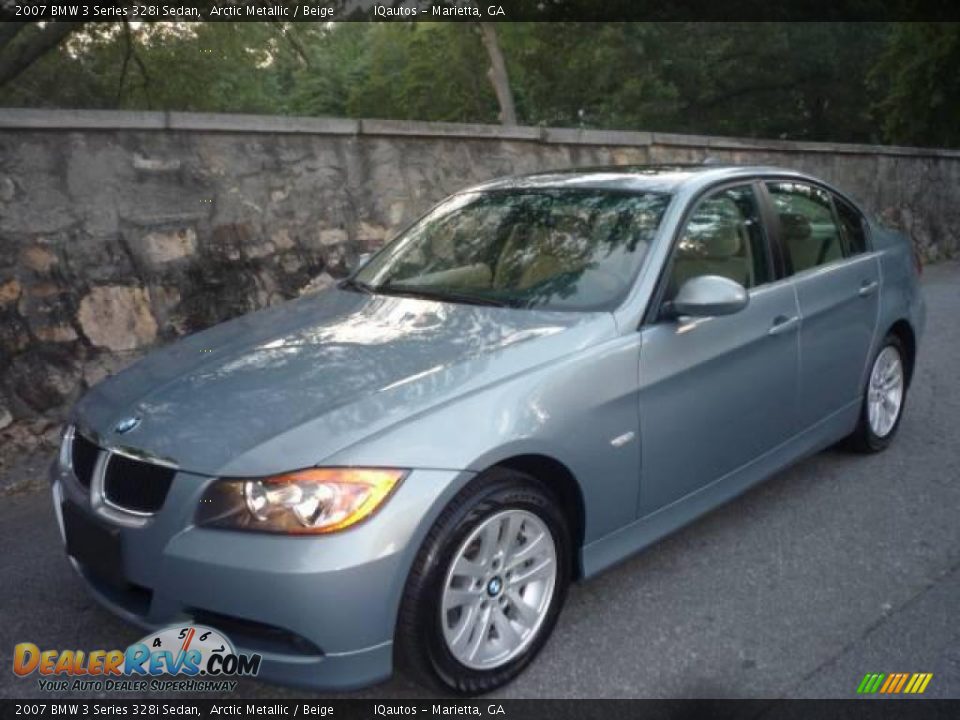 2007 BMW 3 Series 328i Sedan Arctic Metallic / Beige Photo #4