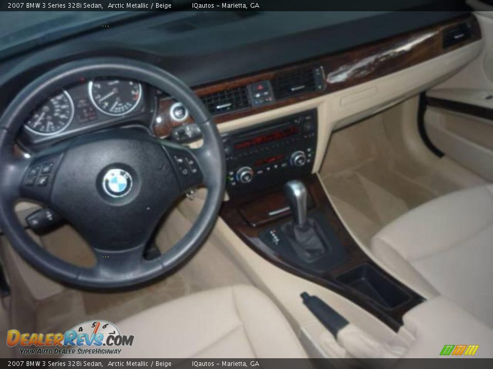 2007 BMW 3 Series 328i Sedan Arctic Metallic / Beige Photo #7