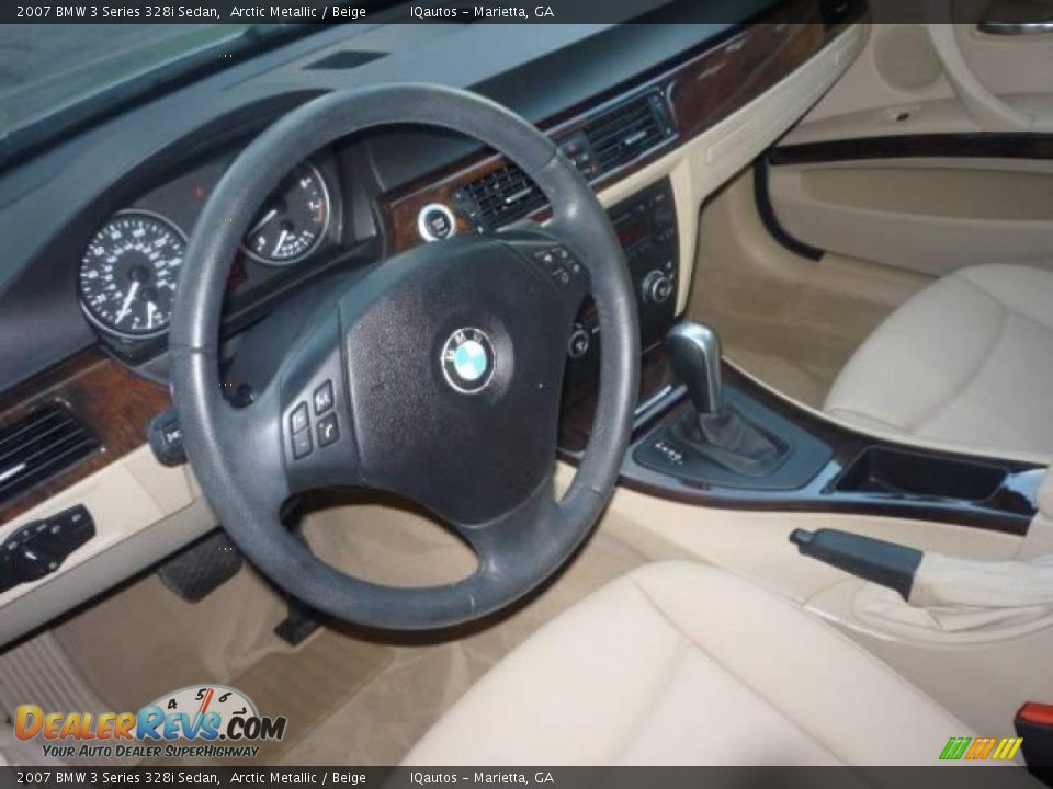 2007 BMW 3 Series 328i Sedan Arctic Metallic / Beige Photo #8