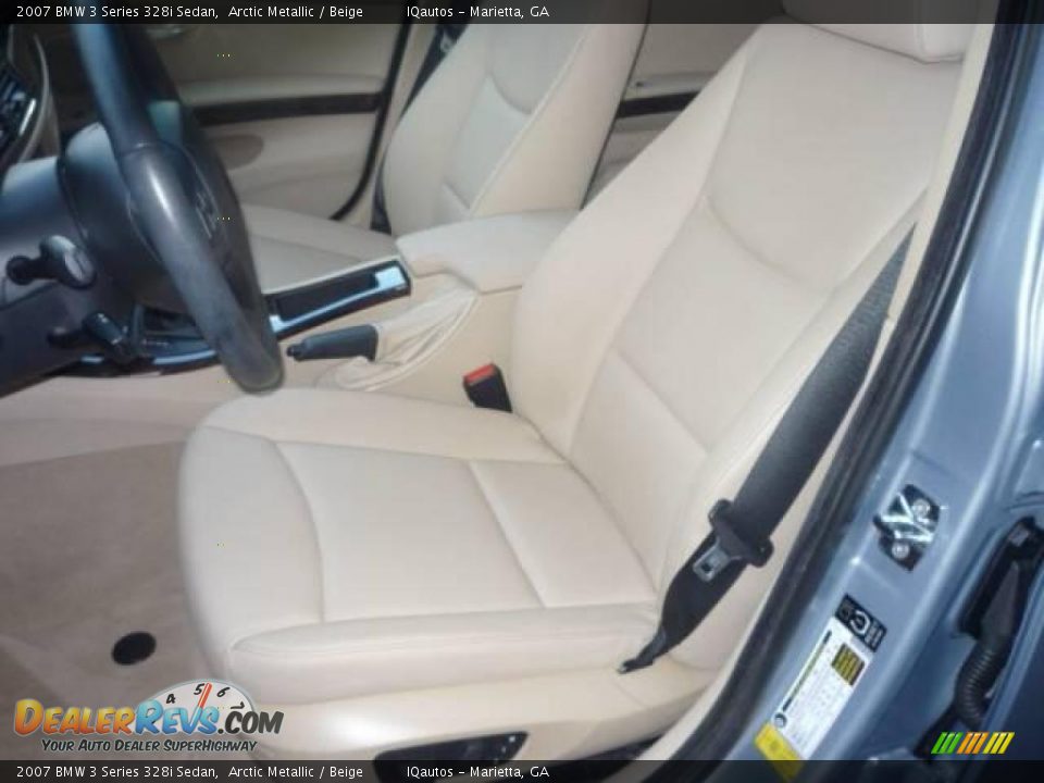 2007 BMW 3 Series 328i Sedan Arctic Metallic / Beige Photo #9