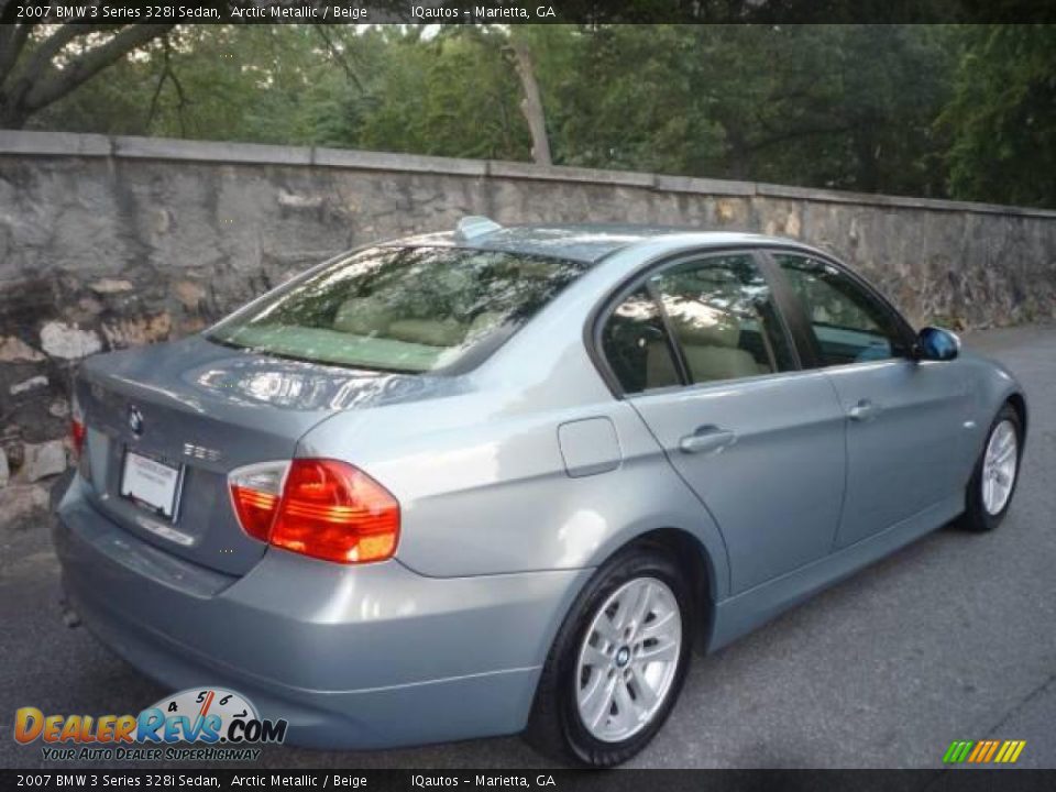 2007 BMW 3 Series 328i Sedan Arctic Metallic / Beige Photo #10