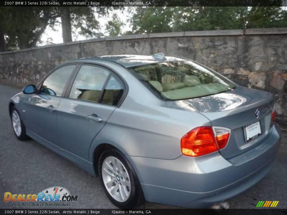 2007 BMW 3 Series 328i Sedan Arctic Metallic / Beige Photo #11
