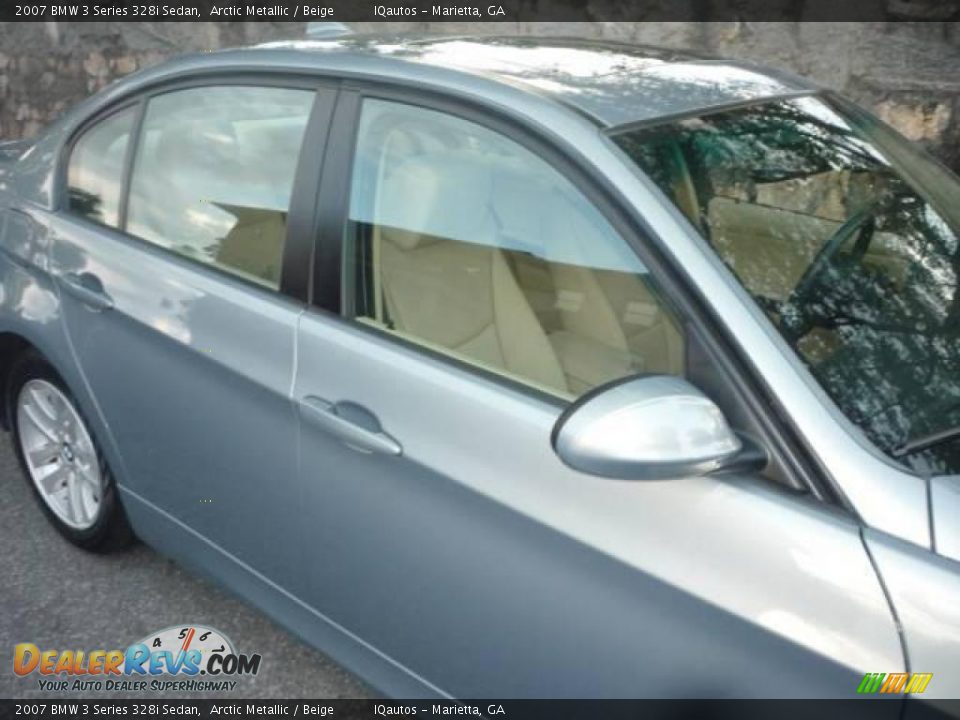 2007 BMW 3 Series 328i Sedan Arctic Metallic / Beige Photo #12
