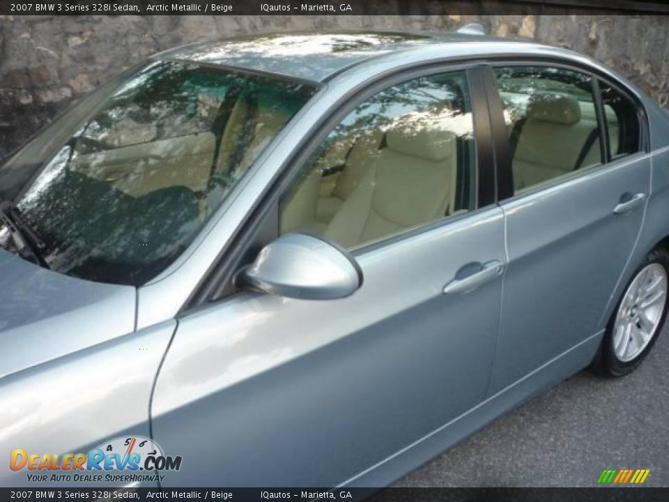 2007 BMW 3 Series 328i Sedan Arctic Metallic / Beige Photo #13