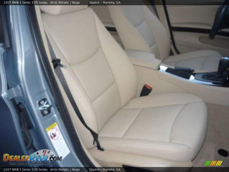 2007 BMW 3 Series 328i Sedan Arctic Metallic / Beige Photo #14