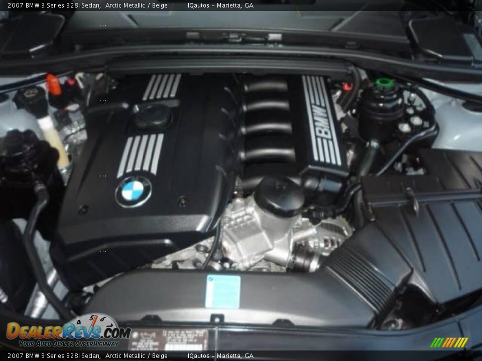 2007 BMW 3 Series 328i Sedan Arctic Metallic / Beige Photo #19
