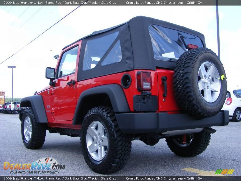 2009 Jeep Wrangler X 4x4 Flame Red / Dark Slate Gray/Medium Slate Gray Photo #6