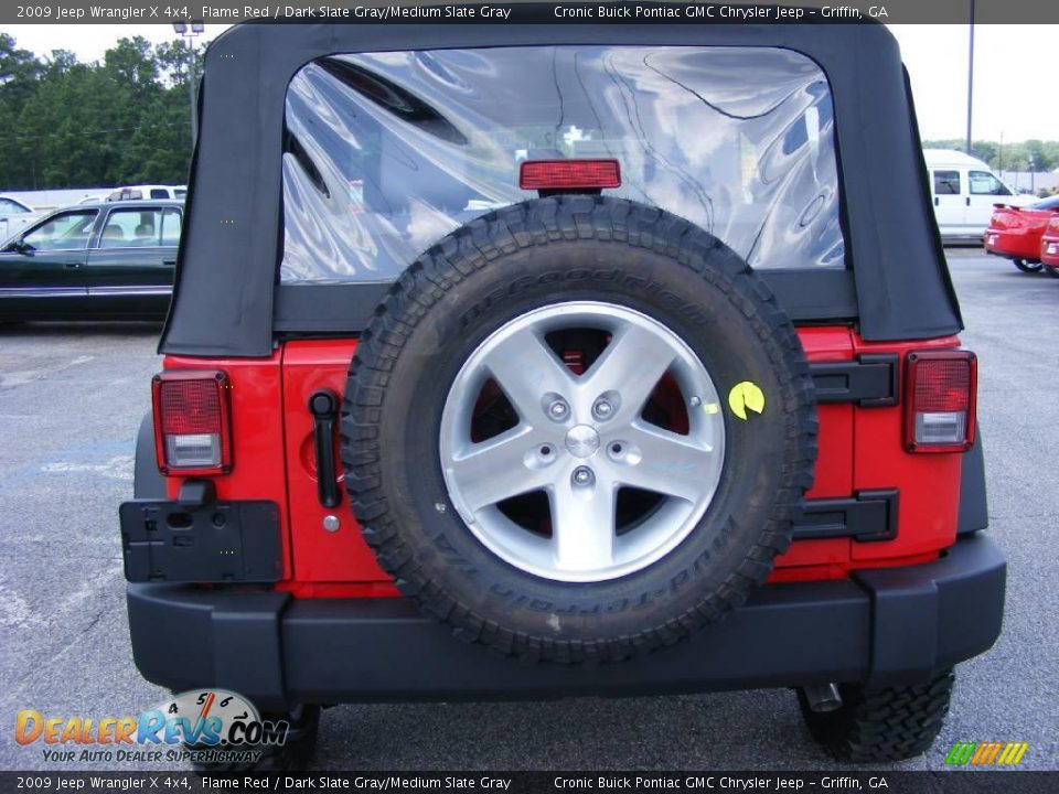 2009 Jeep Wrangler X 4x4 Flame Red / Dark Slate Gray/Medium Slate Gray Photo #7