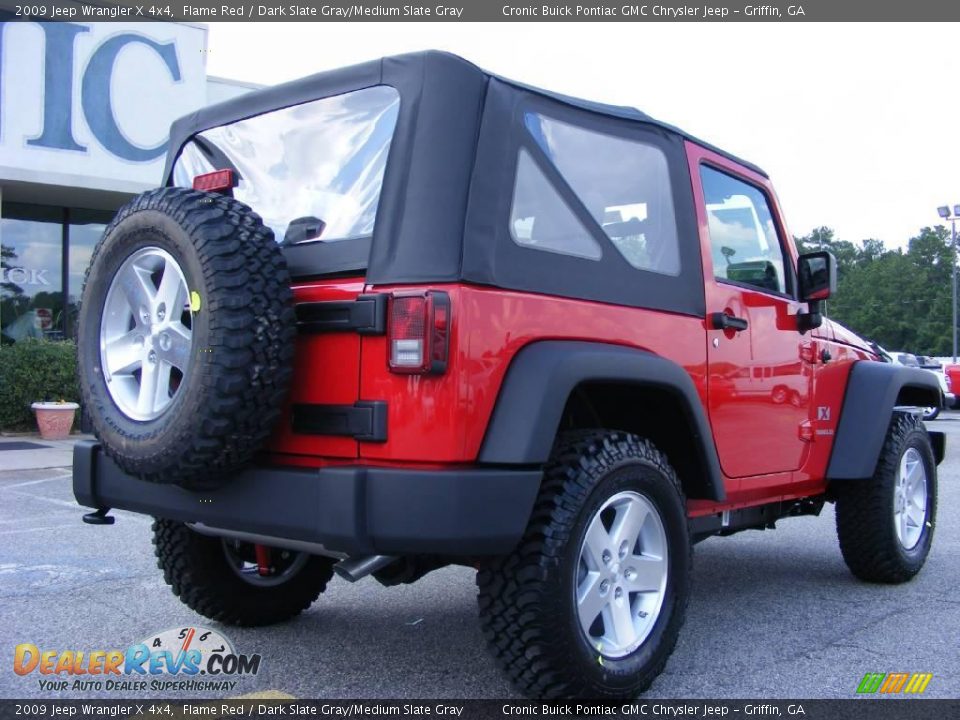 2009 Jeep Wrangler X 4x4 Flame Red / Dark Slate Gray/Medium Slate Gray Photo #8