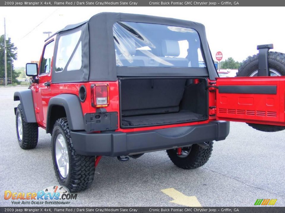 2009 Jeep Wrangler X 4x4 Flame Red / Dark Slate Gray/Medium Slate Gray Photo #13