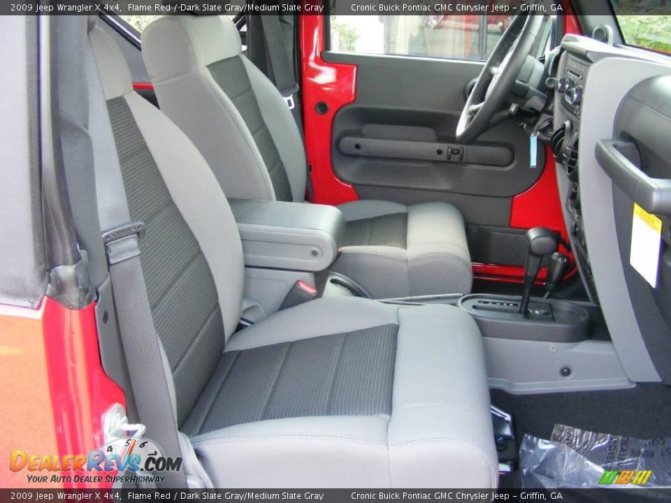 2009 Jeep Wrangler X 4x4 Flame Red / Dark Slate Gray/Medium Slate Gray Photo #14