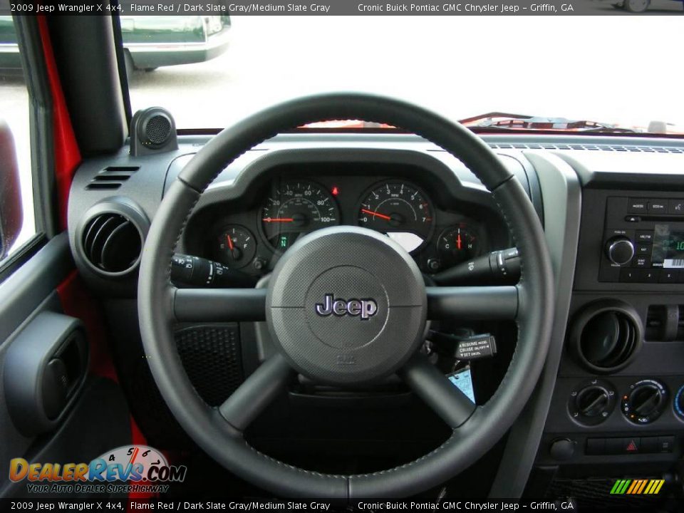 2009 Jeep Wrangler X 4x4 Flame Red / Dark Slate Gray/Medium Slate Gray Photo #17
