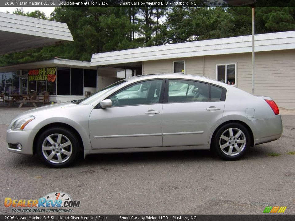 2006 Nissan Maxima 3.5 SL Liquid Silver Metallic / Black Photo #3