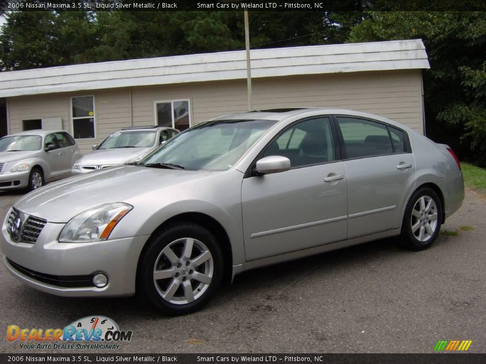2006 Nissan Maxima 3.5 SL Liquid Silver Metallic / Black Photo #4
