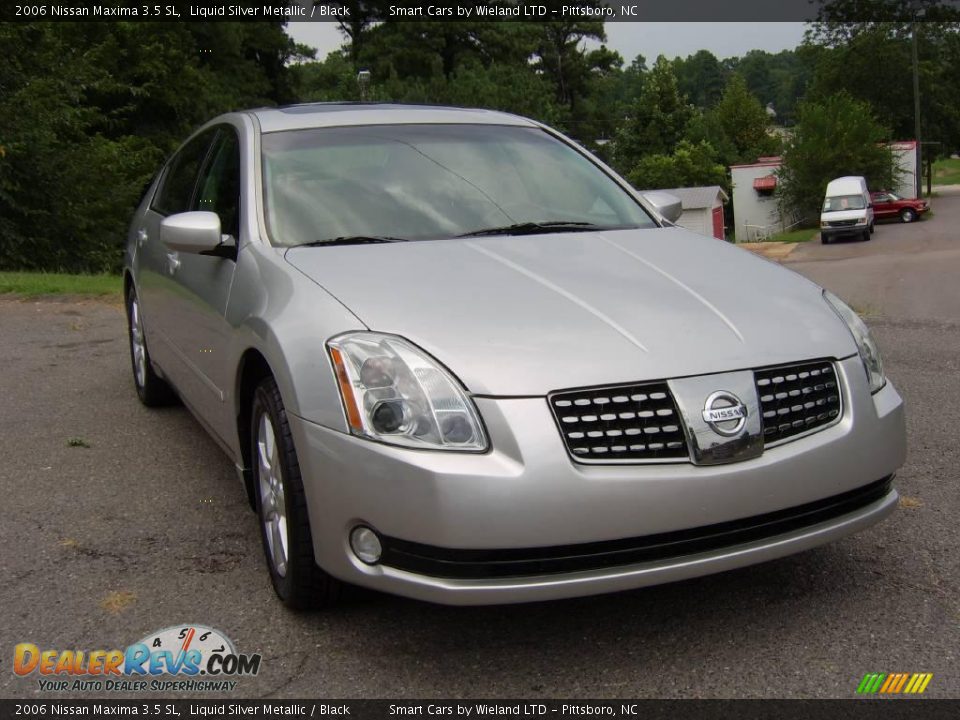 2006 Nissan Maxima 3.5 SL Liquid Silver Metallic / Black Photo #6
