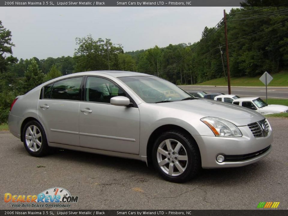 2006 Nissan Maxima 3.5 SL Liquid Silver Metallic / Black Photo #7