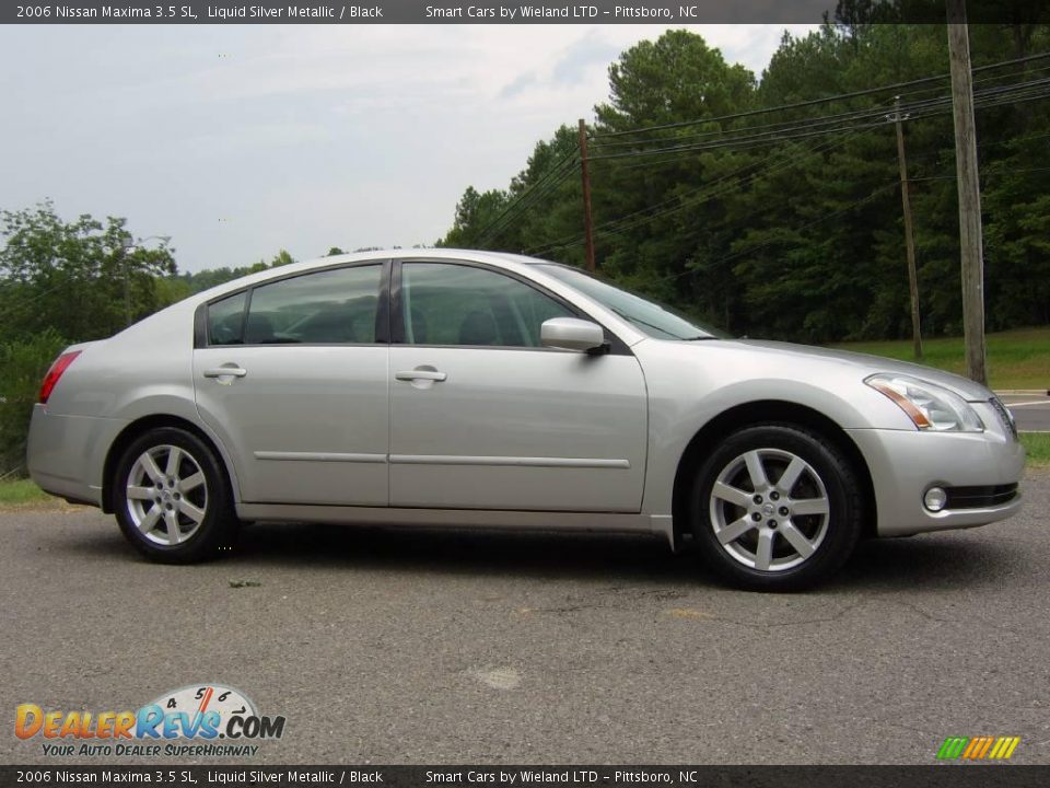 2006 Nissan Maxima 3.5 SL Liquid Silver Metallic / Black Photo #8