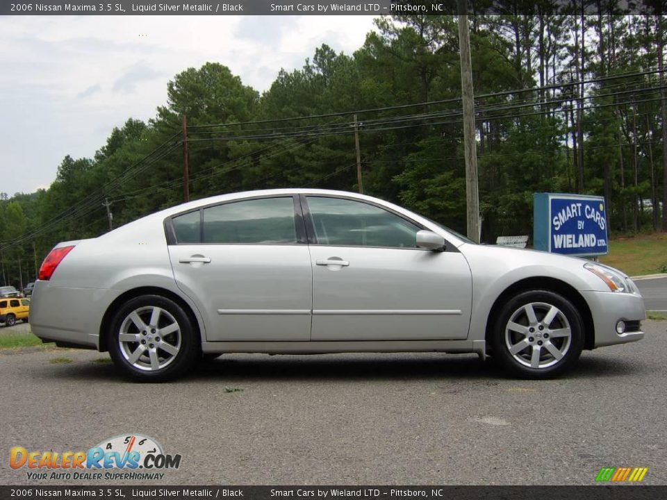 2006 Nissan Maxima 3.5 SL Liquid Silver Metallic / Black Photo #9