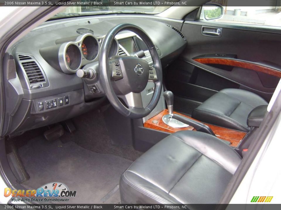 2006 Nissan Maxima 3.5 SL Liquid Silver Metallic / Black Photo #16