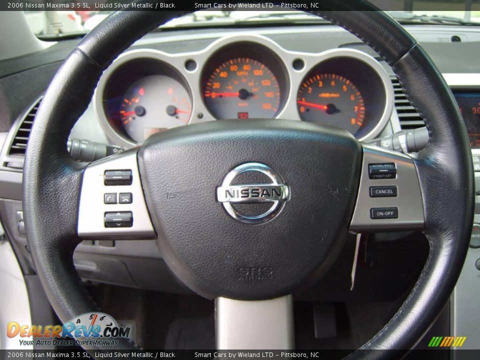 2006 Nissan Maxima 3.5 SL Liquid Silver Metallic / Black Photo #21