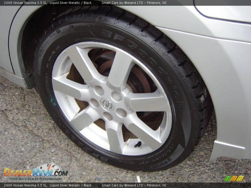 2006 Nissan Maxima 3.5 SL Liquid Silver Metallic / Black Photo #25