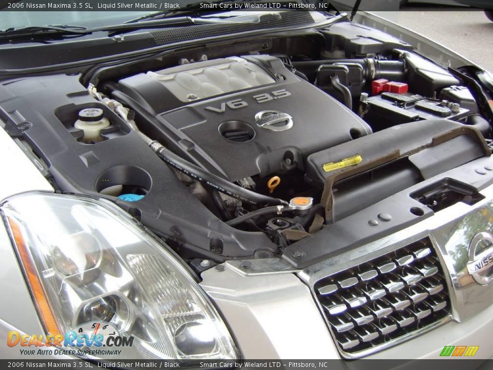 2006 Nissan Maxima 3.5 SL Liquid Silver Metallic / Black Photo #30