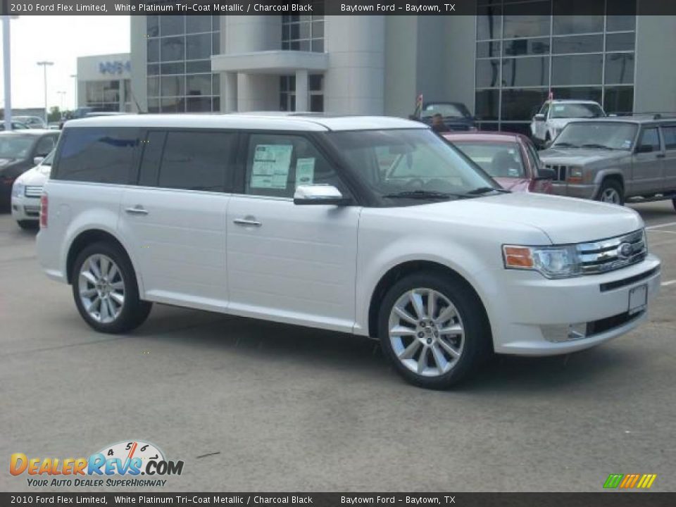 2010 Ford Flex Limited White Platinum Tri-Coat Metallic / Charcoal Black Photo #1