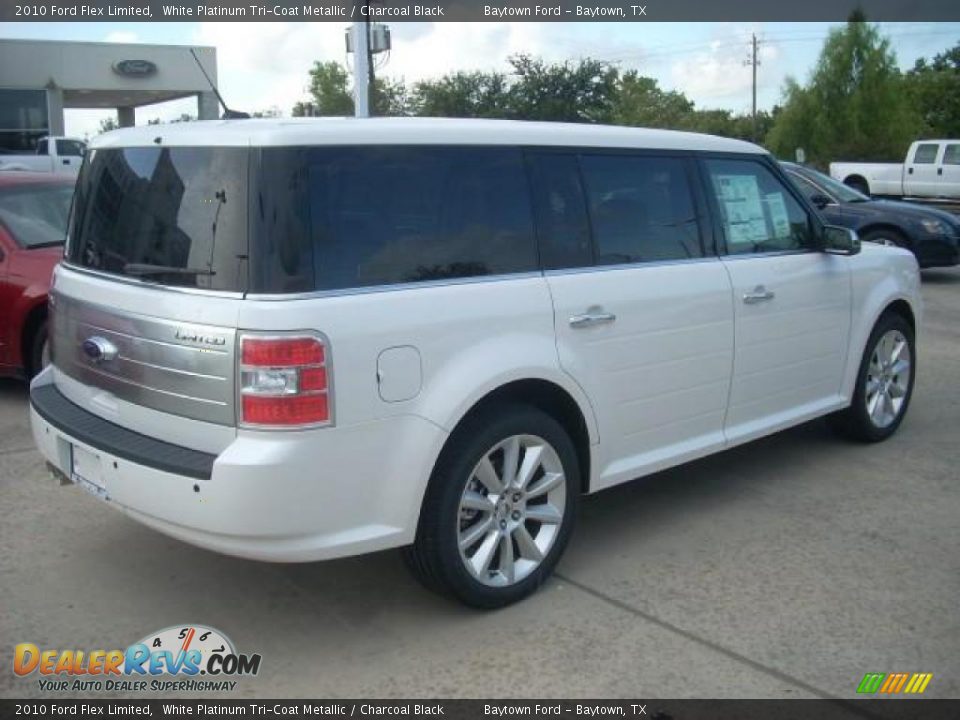 2010 Ford Flex Limited White Platinum Tri-Coat Metallic / Charcoal Black Photo #3