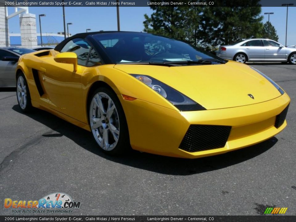 2006 Lamborghini Gallardo Spyder E-Gear Giallo Midas / Nero Perseus Photo #4