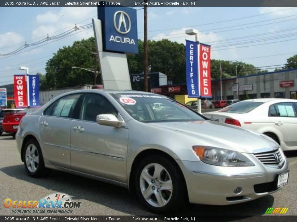 2005 Acura RL 3.5 AWD Sedan Celestial Silver Metallic / Taupe Photo #1