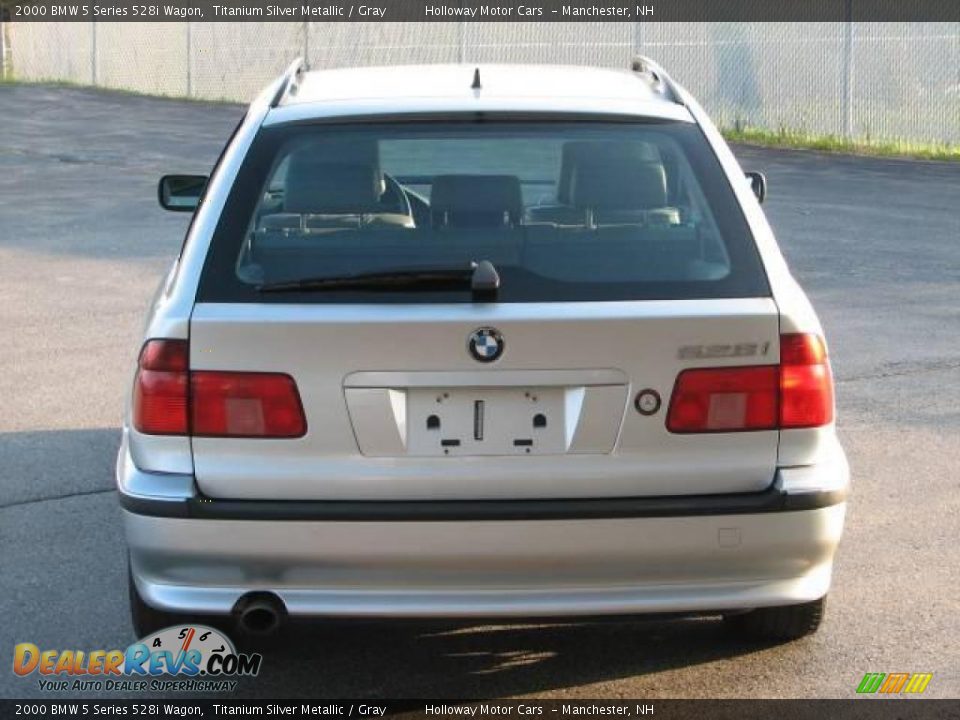 2000 BMW 5 Series 528i Wagon Titanium Silver Metallic / Gray Photo #5