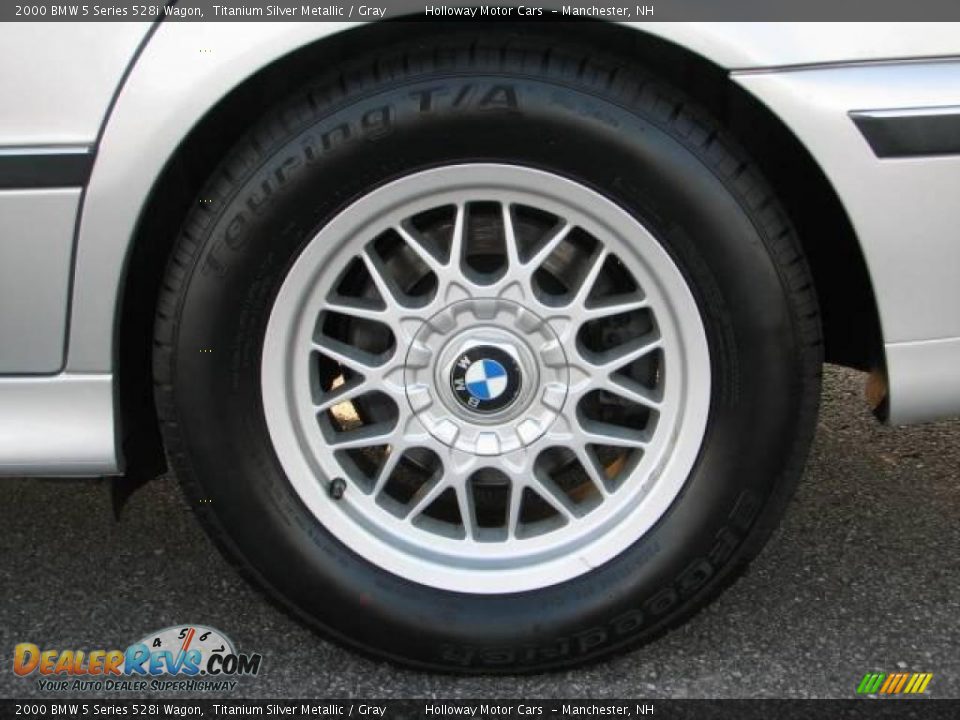 2000 BMW 5 Series 528i Wagon Titanium Silver Metallic / Gray Photo #6