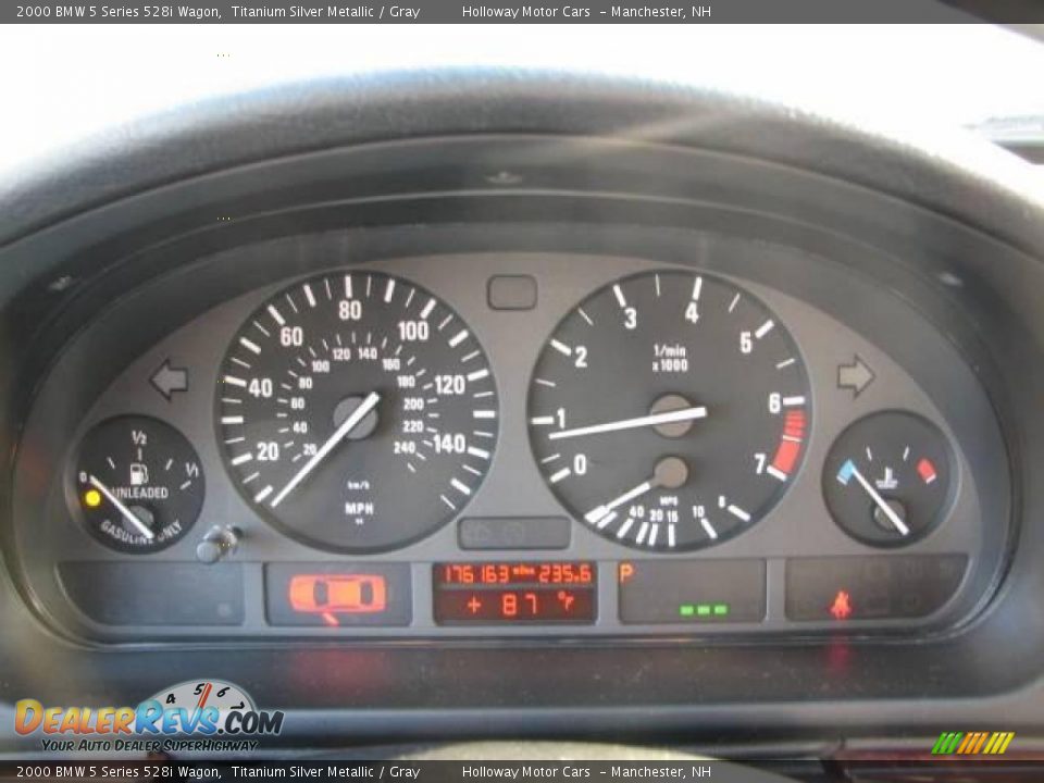 2000 BMW 5 Series 528i Wagon Titanium Silver Metallic / Gray Photo #8