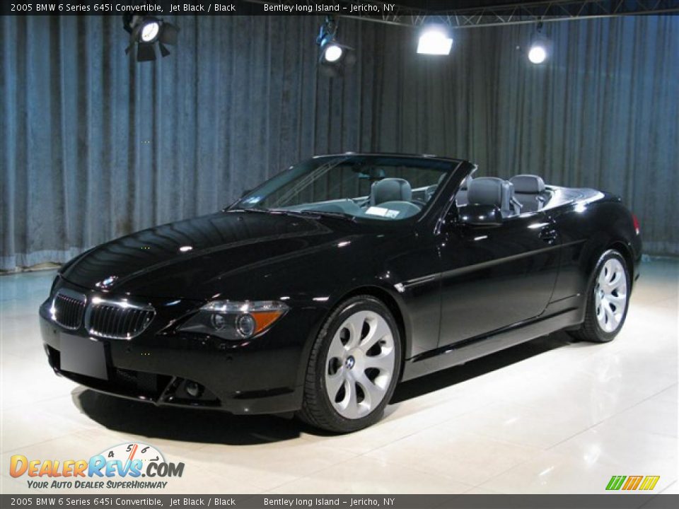 2005 BMW 6 Series 645i Convertible Jet Black / Black Photo #1