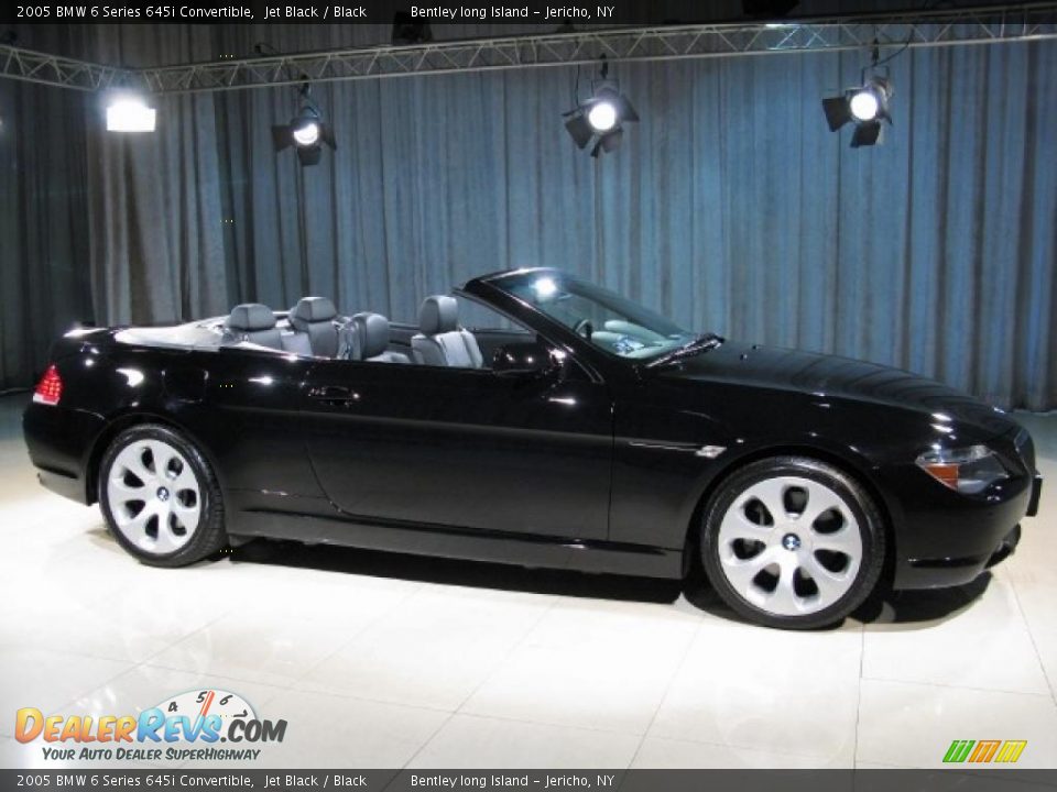 2005 BMW 6 Series 645i Convertible Jet Black / Black Photo #3