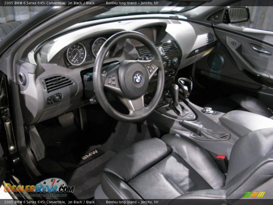 2005 BMW 6 Series 645i Convertible Jet Black / Black Photo #7