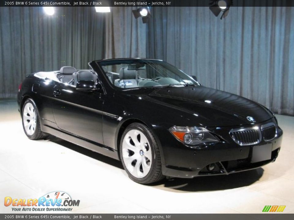 2005 BMW 6 Series 645i Convertible Jet Black / Black Photo #16