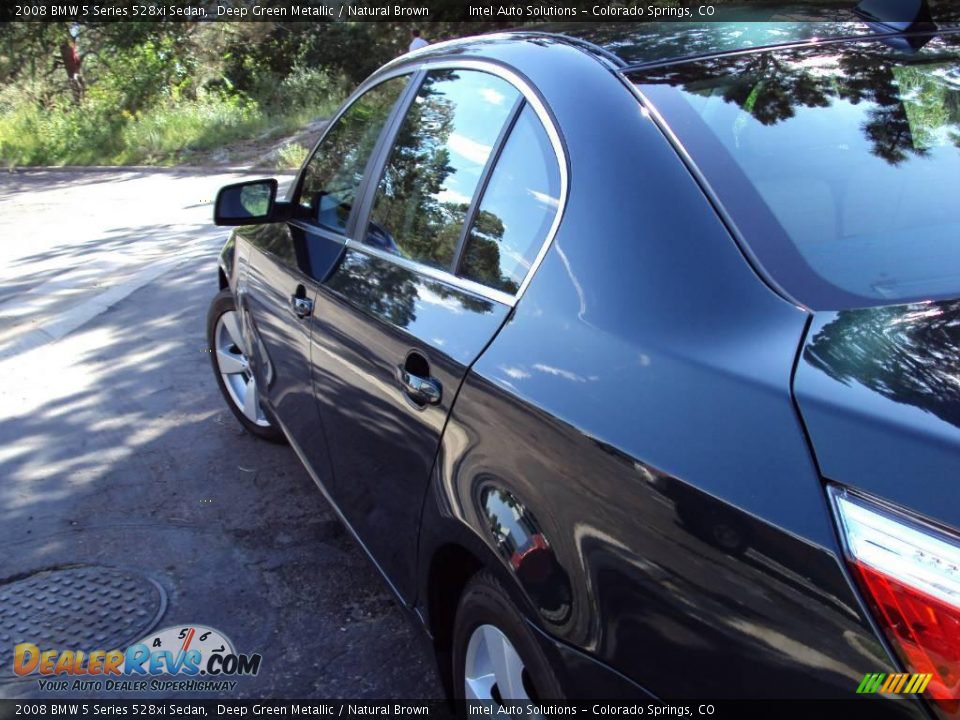 2008 BMW 5 Series 528xi Sedan Deep Green Metallic / Natural Brown Photo #6