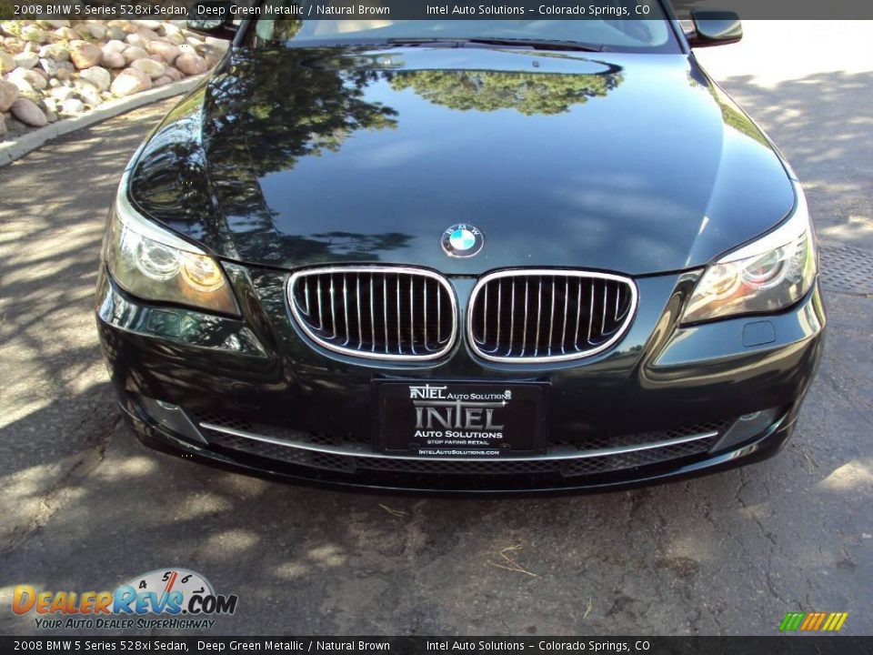 2008 BMW 5 Series 528xi Sedan Deep Green Metallic / Natural Brown Photo #10