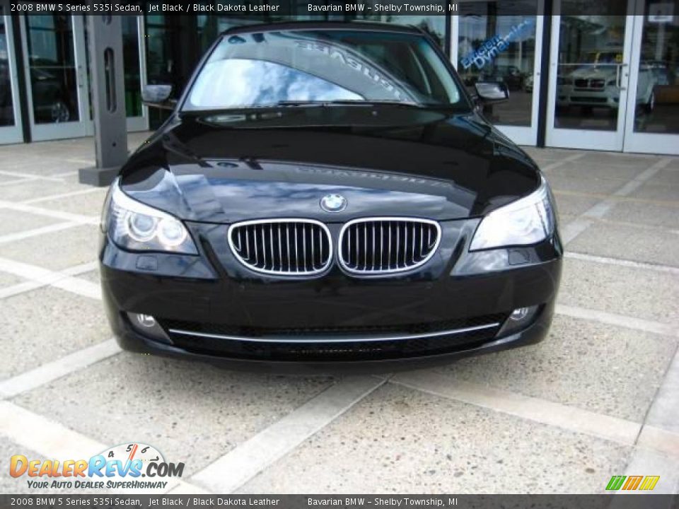 2008 BMW 5 Series 535i Sedan Jet Black / Black Dakota Leather Photo #3