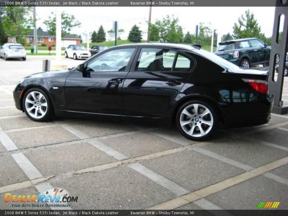 2008 BMW 5 Series 535i Sedan Jet Black / Black Dakota Leather Photo #5