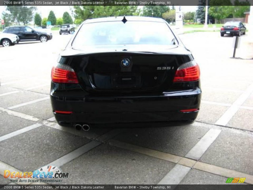2008 BMW 5 Series 535i Sedan Jet Black / Black Dakota Leather Photo #7
