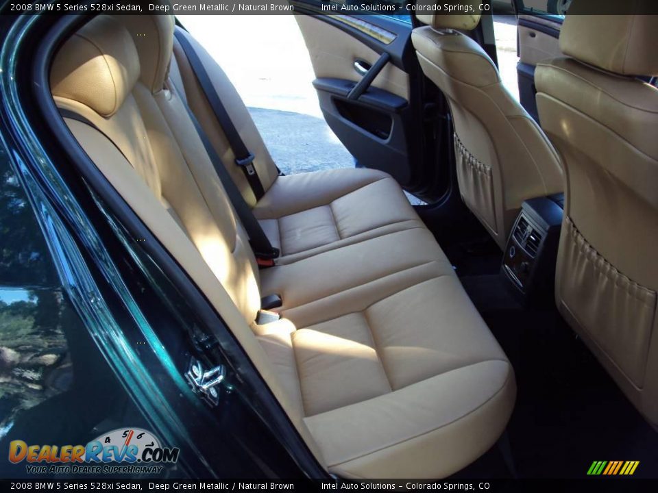 2008 BMW 5 Series 528xi Sedan Deep Green Metallic / Natural Brown Photo #16