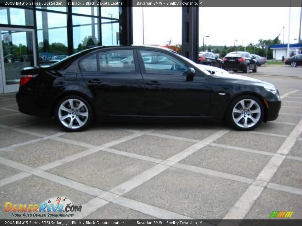 2008 BMW 5 Series 535i Sedan Jet Black / Black Dakota Leather Photo #9