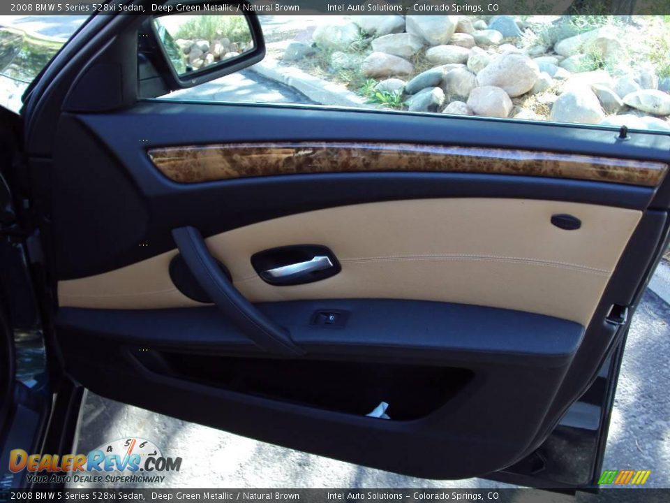 2008 BMW 5 Series 528xi Sedan Deep Green Metallic / Natural Brown Photo #18