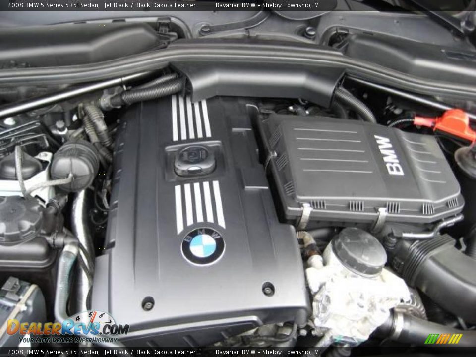 2008 BMW 5 Series 535i Sedan Jet Black / Black Dakota Leather Photo #12