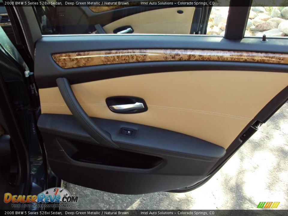 2008 BMW 5 Series 528xi Sedan Deep Green Metallic / Natural Brown Photo #20