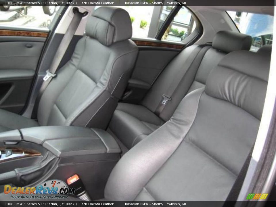 2008 BMW 5 Series 535i Sedan Jet Black / Black Dakota Leather Photo #14